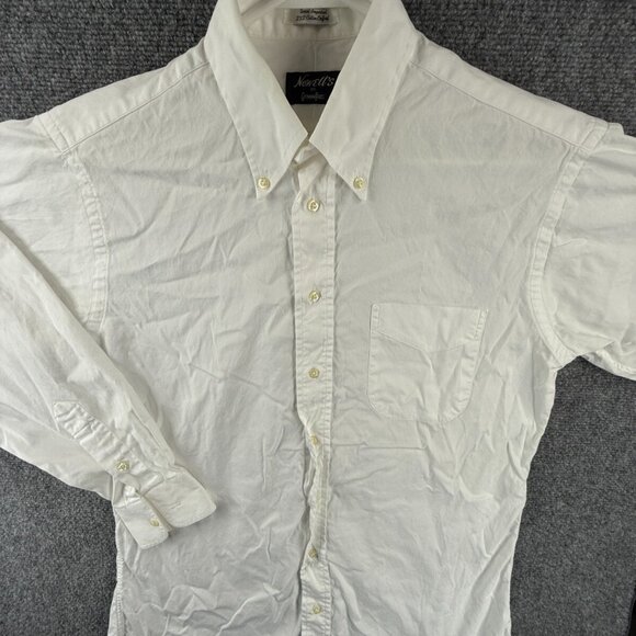 Gitman Bros For Nowell Button Up Shirt Long Sleeve TTX Woven White 15 33 Cotton - Picture 1 of 16